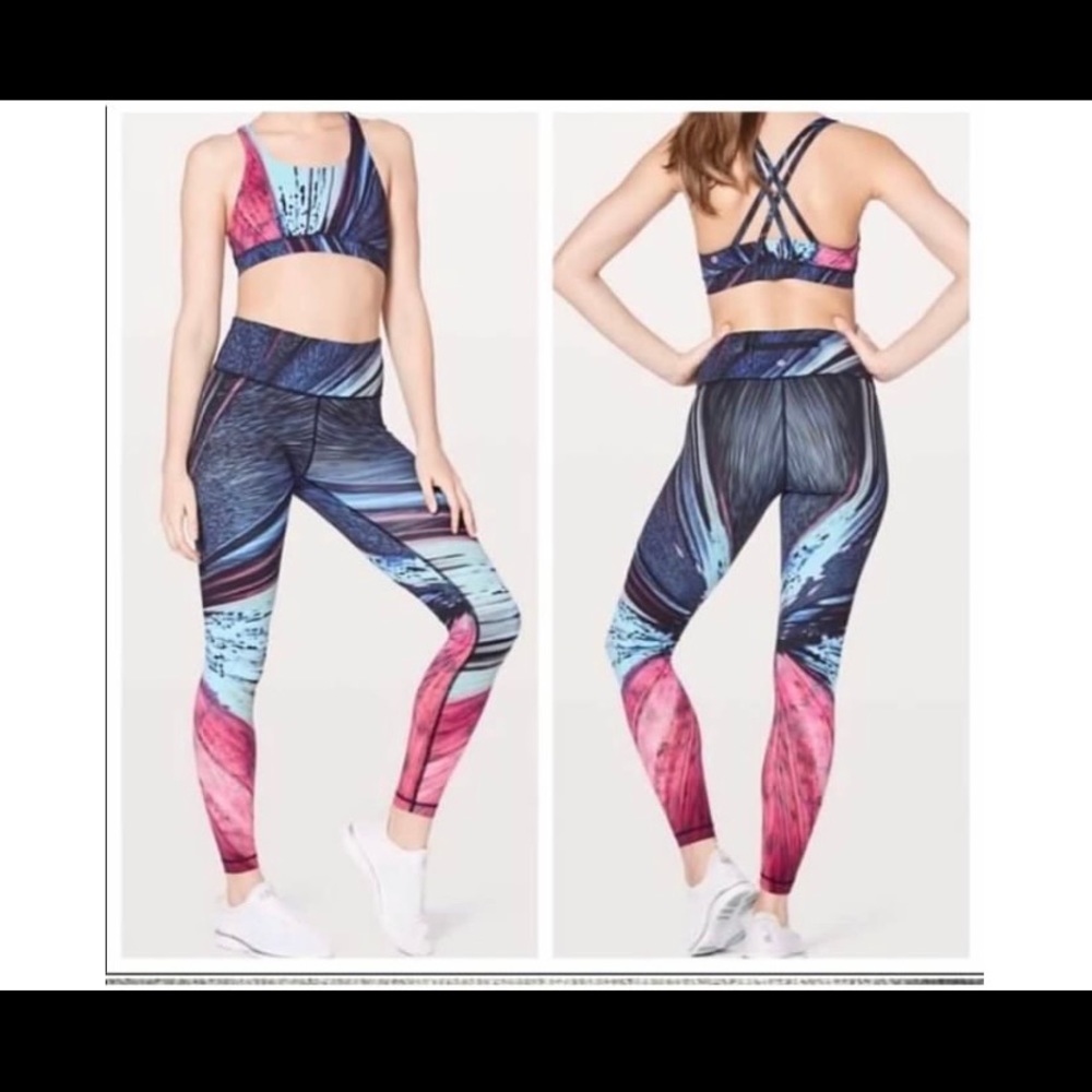 Lululemon wunder under speed electrobeam leggings